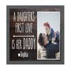 NAZENTI Father Gift, Dad Gift, First Father's Day Picture Frame Gifts for 1st Fathers Day from Baby - Personalized First Father's Day 2022 First Love Hero 9x9 inch Wood Sign Frame view 1