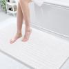 Arotive Luxury Bathroom Rugs 60x24, Extra Soft Thick Absorbent Shaggy Chenille Bath Rugs, Non-Slip Machine Wash Dry, Bath Mats for Bathroom Floor, Tub and Shower, Home Decor Accessories, White view 1