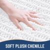 Arotive Luxury Bathroom Rugs 60x24, Extra Soft Thick Absorbent Shaggy Chenille Bath Rugs, Non-Slip Machine Wash Dry, Bath Mats for Bathroom Floor, Tub and Shower, Home Decor Accessories, White view 3