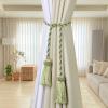 Fenghuangwu Curtain Tiebacks Handmade Decorative Curtain Holdbacks Rope with Tassel (Mix Green, 4P) view 3