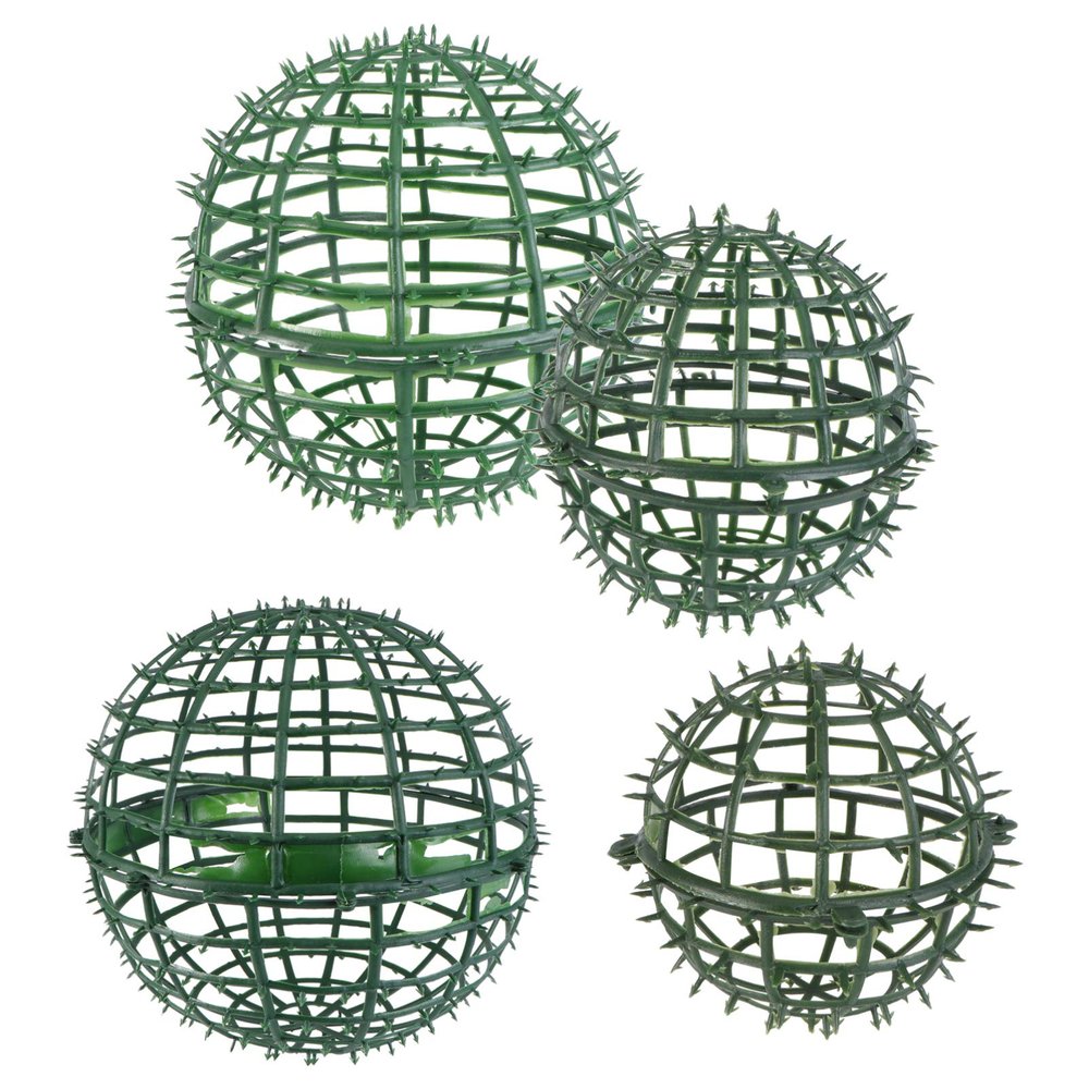 Housoutil 4pcs Grass Rack for Floral Arrangements Decorative Flower Frame Props Sturdy Design for Living Room Bedroom Balcony Decor Elegant Green Centerpieces Safe and Wear-Resistant