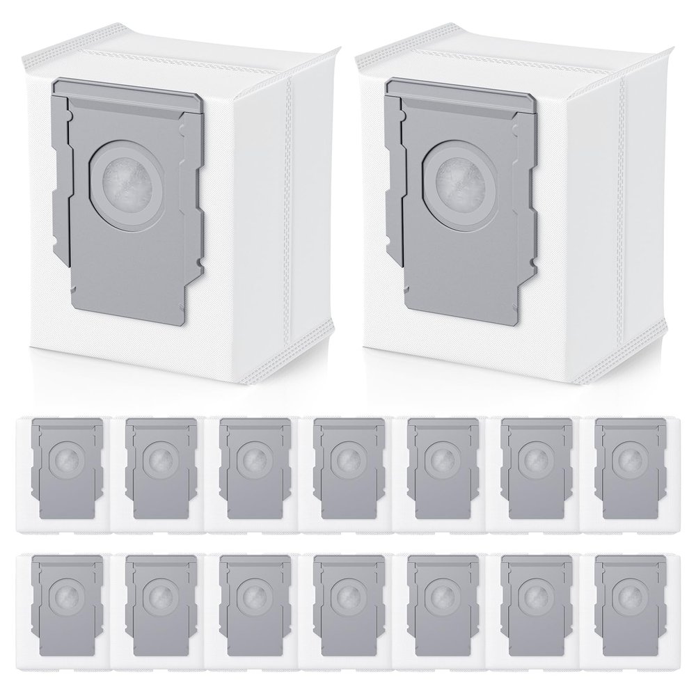 16 Pack Vacuum Bags for iRobot Roomba 104, 105, 405, 504, 505, 705, i7+, i8+, i3+, i4+, i5+, i6+, j5+, j6+, j7+, j8+, j9+, s9+, Combo10 Max, Roomba Replacement Bgs for all Clean Base models