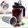 Cold Brew Mason Jar Coffee Maker 64 Oz Wide Mouth Mason Cold Brew Pitcher With Coffee Filter Airtight & Leak-Proof For Coffee, Iced Tea view 2