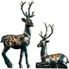 1 Pair Modern Deer Figurines Couple Deer Statue Reindeer Figurines Deer Ornament for Christmas TV Stand Bookshelf Decor view 1