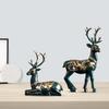 1 Pair Modern Deer Figurines Couple Deer Statue Reindeer Figurines Deer Ornament for Christmas TV Stand Bookshelf Decor view 4