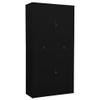 ZQQLVOO Office Cabinet,Storage Cabinet,Cabinet Organizer,with 3 Adjustable Shelves,2 Drawers with 3 Sections Ballbearing Runners,with Locks,Black 35.4"x15.7"x70.9" Steel view 1
