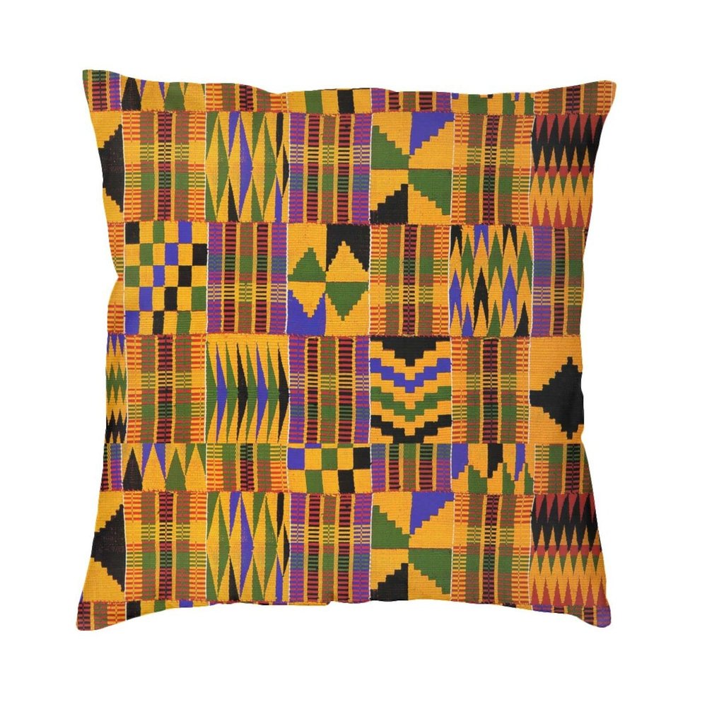 ASYG 18" X 18" African Throw Cushion Cover African Art Throw Pillow Square Cute Decorative Throw Pillow Case Double Side Design