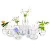 Glass Bud Vase for Centerpieces: 12Pcs Glasseam Clear Mini Small Vases for Flowers Bulk Flower Vase Set Aesthetic Cute Handmade Tiny Short Wedding Table Centerpiece Decor view 1