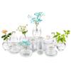 Glass Bud Vase for Centerpieces: 12Pcs Glasseam Gold Rim Mini Small Vases for Flowers Bulk Flower Vase Set Aesthetic Cute Handmade Tiny Short Wedding Table Centerpiece Decor view 1