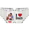 Custom Can Coolers Set of 70 Personalized Beer Bottle Sleeves Bulk with Photo Text, Customized Gifts for Fathers Day Birthday view 1