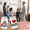 Custom Can Coolers Set of 70 Personalized Beer Bottle Sleeves Bulk with Photo Text, Customized Gifts for Fathers Day Birthday view 2