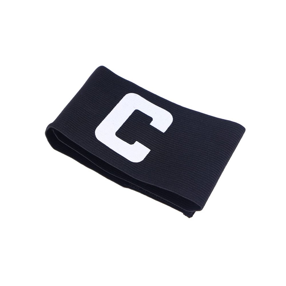 Wakauto Football Captain Armband Adjustable Soccer and Rugby Player Band for Adults and Youth Black Design Random Letter Color for Team Sports