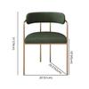 CraftThink Modern Dining Chairs, Contemporary Dining Arm Chair Gold Opening Back Dining Arm Chair for Milk Tea Shop Kitchen Dining Room (Blue, 2-Piece) view 3