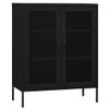 ZQQLVOO Storage Cabinet,Office Storage Cabinet,Utility Cabinet,Amount of Shelf: 2 (Adjustable),Features levellers on The Bottom, Black 31.5"x13.8"x40" Steel view 3