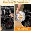 100 PCS Aluminum Foil Air Fryer Liners, Non-stick Air Fryer Disposable Paper Liner, Oil-proof Water-proof Sheets, Food Grade Aluminum Foil for Baking, Frying, Grilling, Roasting Microwave view 3