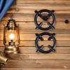 Kichvoe Gas Stove Holders Cast Iron Pot Grate Holders for Small Pots and Coffee Pot 6.22 Inch Stove Rack Accessories 2 Pack for Home Shop and Restaurant Use view 3