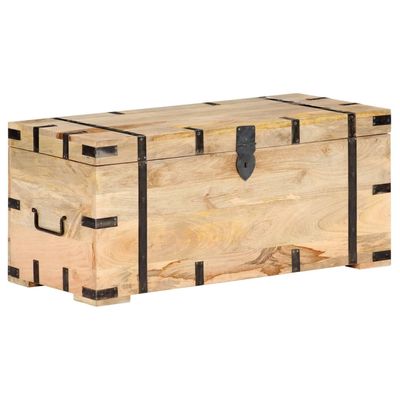 CHARMMA Chest 35.4"x15.7"x15.7" Solid Mango Wood