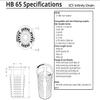 Infinity Drain: HB 65-2" Hair Basket for 65 series view 2