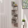 CHARMMA Wall Corner Shelf Concrete Gray 7.5"x7.5"x48.4" Chipboard view 1