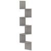 CHARMMA Wall Corner Shelf Concrete Gray 7.5"x7.5"x48.4" Chipboard view 3