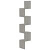 CHARMMA Wall Corner Shelf Concrete Gray 7.5"x7.5"x48.4" Chipboard view 4