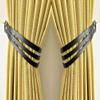 2-Pack Black Leather Curtain Tiebacks for Drapes - Decorative Straps for Hanging with Metal Hooks, Outdoor Curtain Holdbacks, Elegant Window Treatment for Living Room, Bedroom, Office view 4