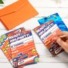 MSNOR 30 packs Dart War Invitations Birthday Party Supplies Blaster Nerf Gun Battle Theme Party Invitations with 30 Orange Envelopes for Boy Kids Dart War Nerf Party Decorations Supplies Favor view 4
