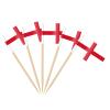 AhfuLife 200 Pcs England Flag Toothpick, England Cupcake Toppers, Small English Stick Flags Double-sided for Soccer Football Party Decorations, National Day Party Decorations view 1