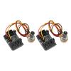Sanpyl 2 Pcs PWM PC Case Cooling Fan Hub,3 Pin 4 Pin PC Fan Controller Fan Adapter with 6 pin Power Port Potentiometer Extension Cable 30CM view 1
