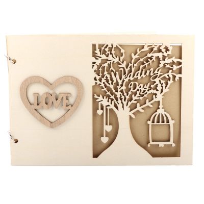 Album Message Notebook for Wedding Engagement Decoration(B) , Wooden Wedding Guest Book , Wooden Wedding Guest Book , Album Message Notebook Wooden Wedding Guest Book Album Message Notebook for Wedd
