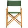 CHARMMA 2pc Director's Chairs with Wooden Frame and Fabric Seat Solid Acacia Wood Folding Director Chair for Indoor and Outdoor Use Light Weight Foldable Chair for Camping Green view 4