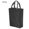 PATIKIL 36x25cm Reusable Gift Bags, 10 Pack Vertical Style Non-Woven Grocery Tote Bag for Travel Storage, Black view 3