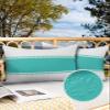 LOVE HOME DAY Classic Teal Stripes on White Outdoor Pillow Covers Set of 2, Decorative Waterproof Throw Pillow Case, Modern Texture Cotton Linen Soft Cozy Cushion Pillowcases view 2