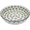 Polmedia Polish Pottery Fluted Pie Dish - Kickin' It Pattern Handmade in Boleslawiec Poland by Ceramika Artystyczna + Certificate of Authenticity view 1