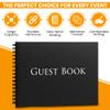 Iconikal Hardcover Guestbook 1,260 Entries Charcoal 10x8-Inch Spiral Bound Sign-In Wedding Funeral Birthday Shower Vacation Rental Memory Guest Book view 2