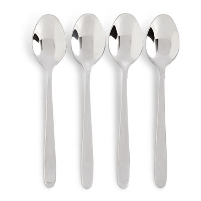 Fino Demi Spoon, 18/10 Stainless Steel, Classic Design, For Everyday Coffee, Desserts, Entertaining, and Holiday Dining, Set Of 4