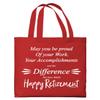 Female Retirement Gifts The Difference You Have Made Happy Retirement Lightweight Red Canvas Tote Bag view 1