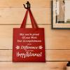 Female Retirement Gifts The Difference You Have Made Happy Retirement Lightweight Red Canvas Tote Bag view 3