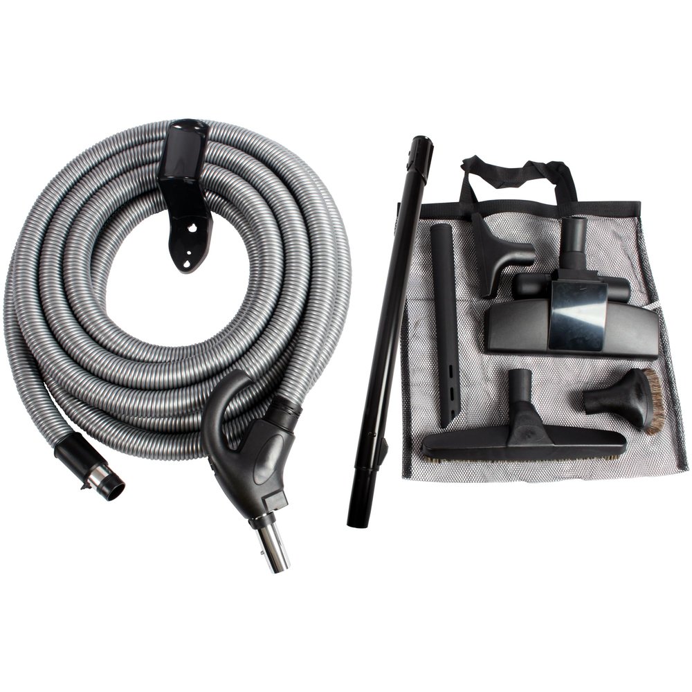 Cen-Tec Systems 97305 Central Vacuum Low Voltage Attachment Kit with Switch Control Hose, 30 Ft, Black