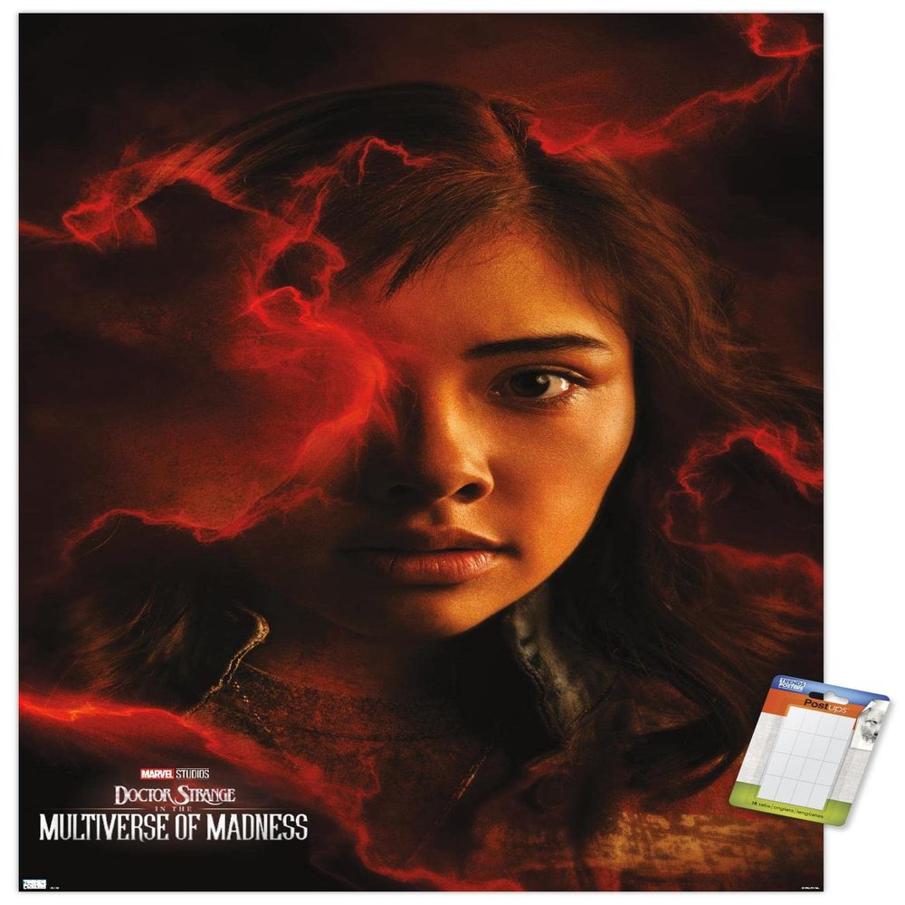 Trends International Marvel Doctor Strange in the Multiverse of Madness - America Chavez One Sheet Wall Poster, 14.725" x 22.375", Premium Poster & Mount Bundle
