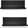 Hangman No-Stud Floating Shelves Black Powder Coated Aluminum Wall Shelf Set Modern Home Dcor No Drill Easy Install - 36 Inch view 1