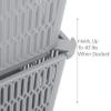 Simplify 4Pk Large Slide 2 Stack It Tote Basket | Storage & Organization | Open Bins with Stackable Capability | Bathroom | Crafts | Pantry | Playroom | Office | Grey (KIT-25930-GREY-4PK) view 4