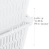 Simplify 4Pk Large Slide 2 Stack It Tote Basket | Storage & Organization | Open Bins with Stackable Capability | Bathroom | Crafts | Pantry | Playroom | Office | White (KIT-25930-WHITE-4PK) view 4