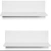 Hangman No-Stud Floating Shelves White Powder Coated Aluminum Wall Shelf Set Modern Home Dcor No Drill Easy Install - 36 Inch view 1