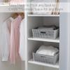 Simplify 4Pk Shallow Slide 2 Stack It Tote Basket | Storage & Organization | Open Bins with Stackable Capability | Bathroom | Crafts | Pantry | Playroom | Office | Grey (KIT-25933-GREY-4PK) view 4