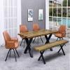 Best Master Furniture Chidimma 71" Rectangular Wood Dining Table in Natural view 2