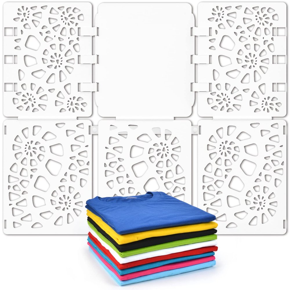 BoxLegend Shirt Folder Board V2 T Shirt Folder Folding Board Durable Plastic Easy to Fold Clothes Board Pure White