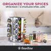 FineDine: Stainless steel round spice rack 16 Pack view 2