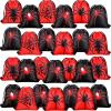 Lothee 24 Pcs Spider Web Drawstring Bags Birthday Party Decoration Goodie Bag Backpack for Birthday Party Supplies (Novel Style) view 1