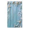 Aieefun Ultra Soft Absorbent Hand Towels with Starfish Shells Print, Blue Board Patterns Bathroom Towel for Gym and Spa, 27.5 x 15.7 Inches view 1